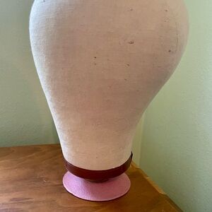 Vintage Canvas Cloth Mannequin Head Wig Hat Block Form Stand NORMAN KARTIGANER
